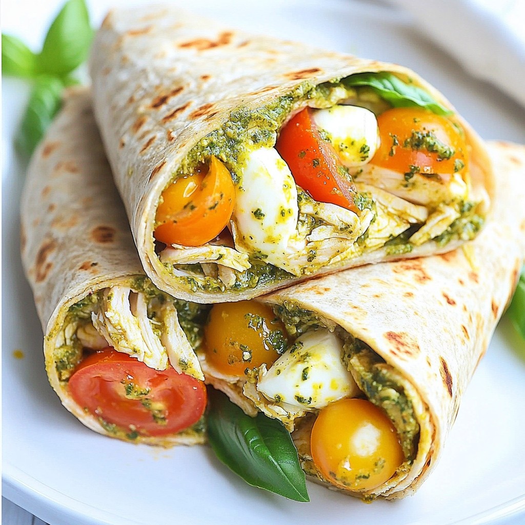 Pesto Chicken Caprese Wraps for a Tasty Meal