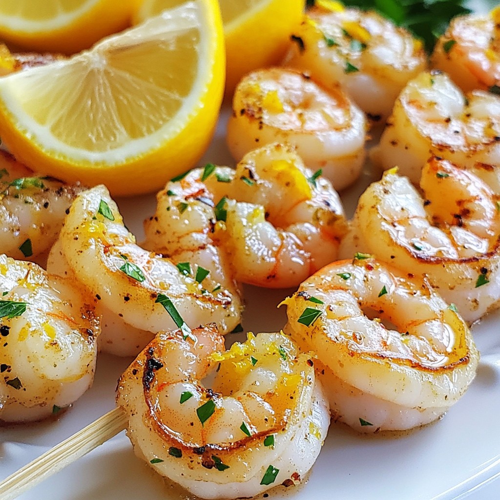 Lemon Garlic Shrimp Skewers Delicious and Easy Meal