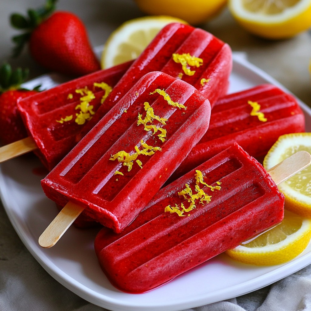 Strawberry Lemonade Popsicles Refreshing Summer Treat