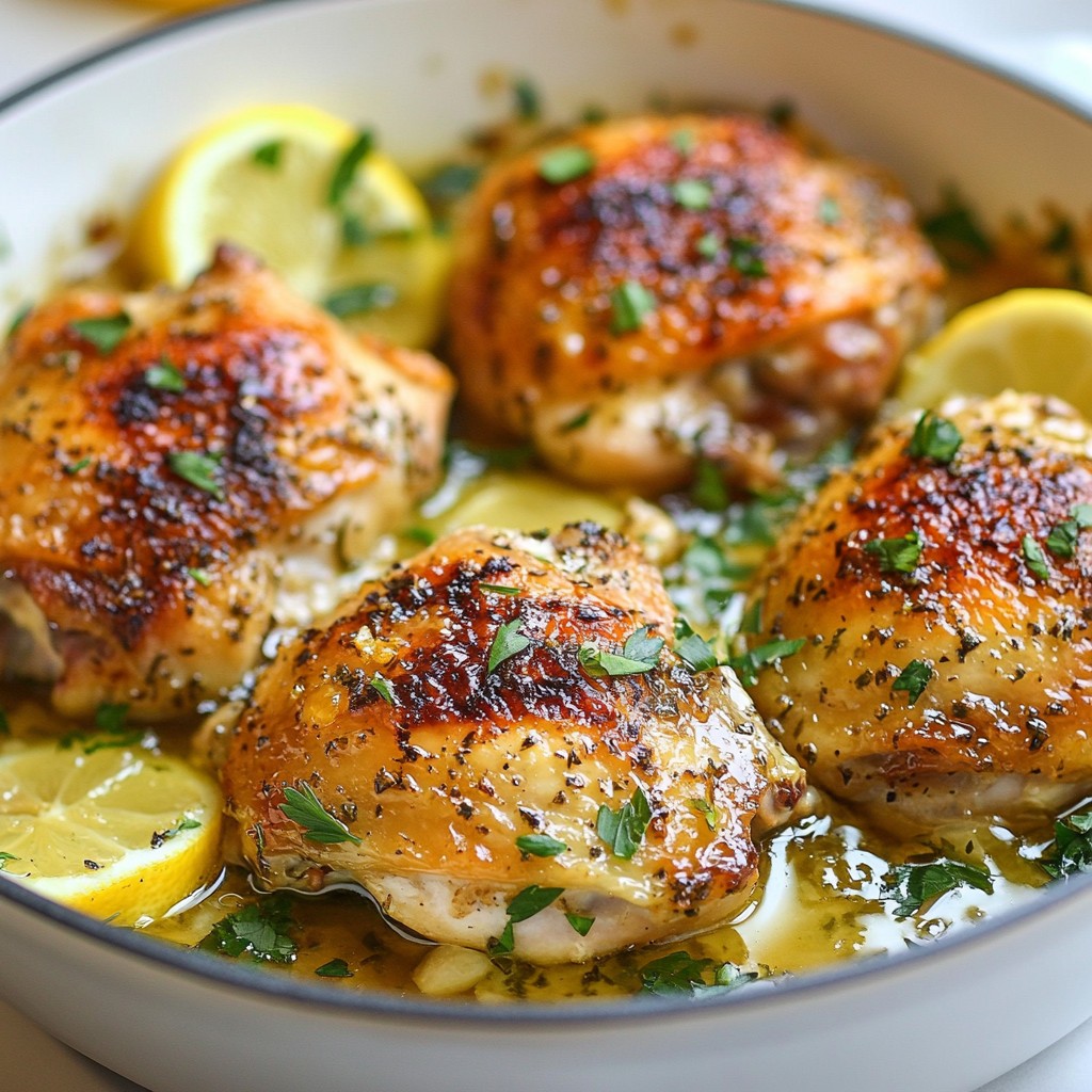 Lemon Garlic Chicken Thighs Tasty and Easy Recipe