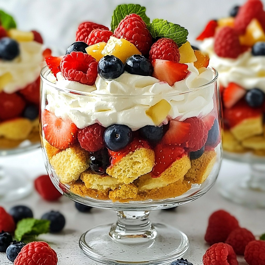 Triple Berry Trifle Delightful and Easy Dessert